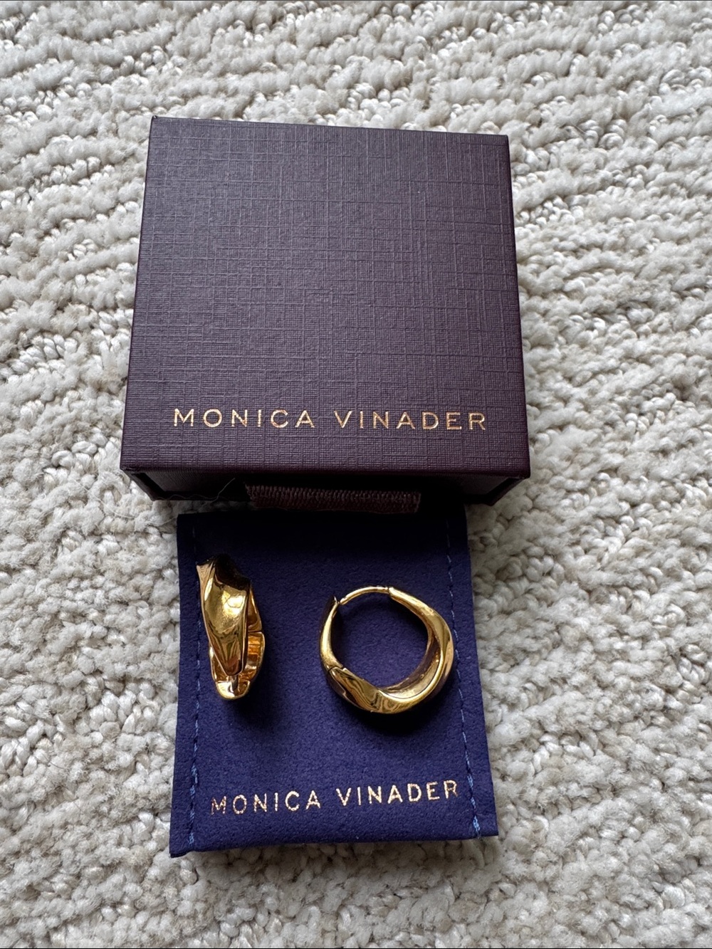 MONICA VINADER Nomade Gold Small Hoop Earrings